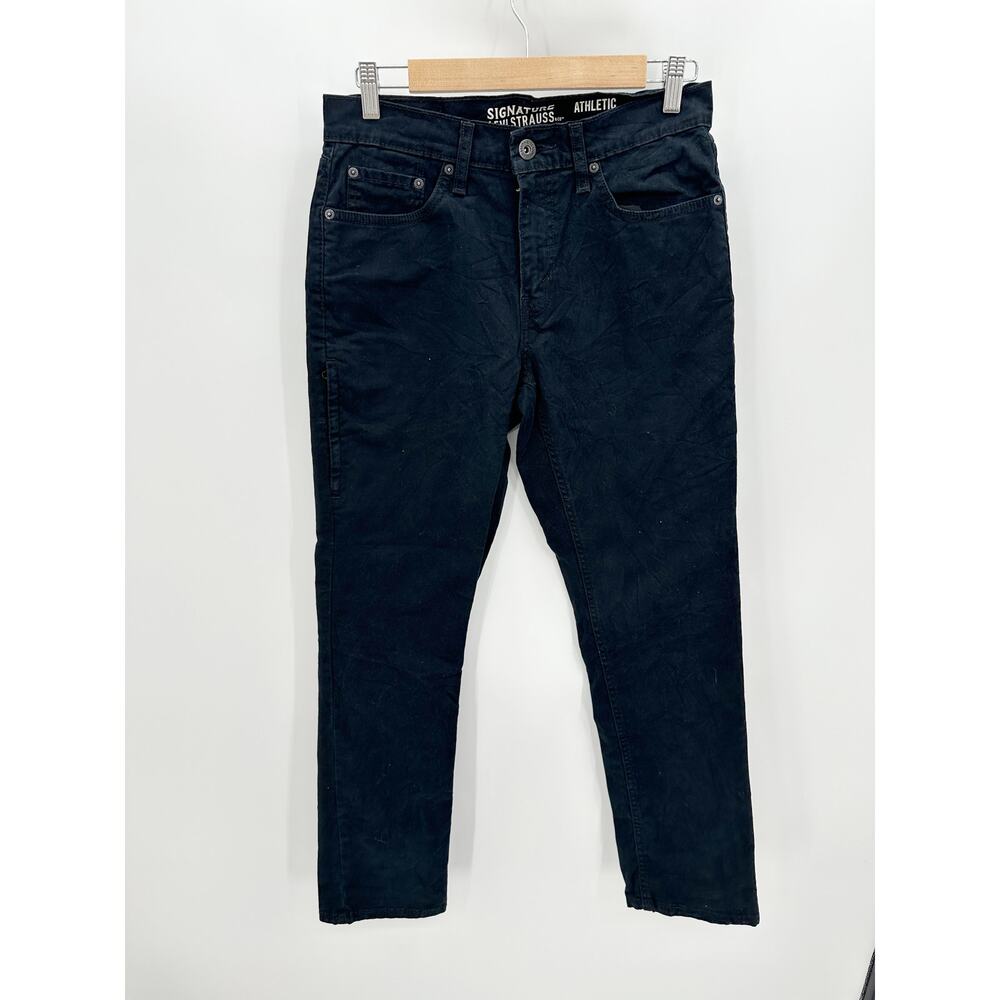 Levi Strauss Signature Black‎ Wash Athletic Fit Jeans Mens Size 29X32* 30.5